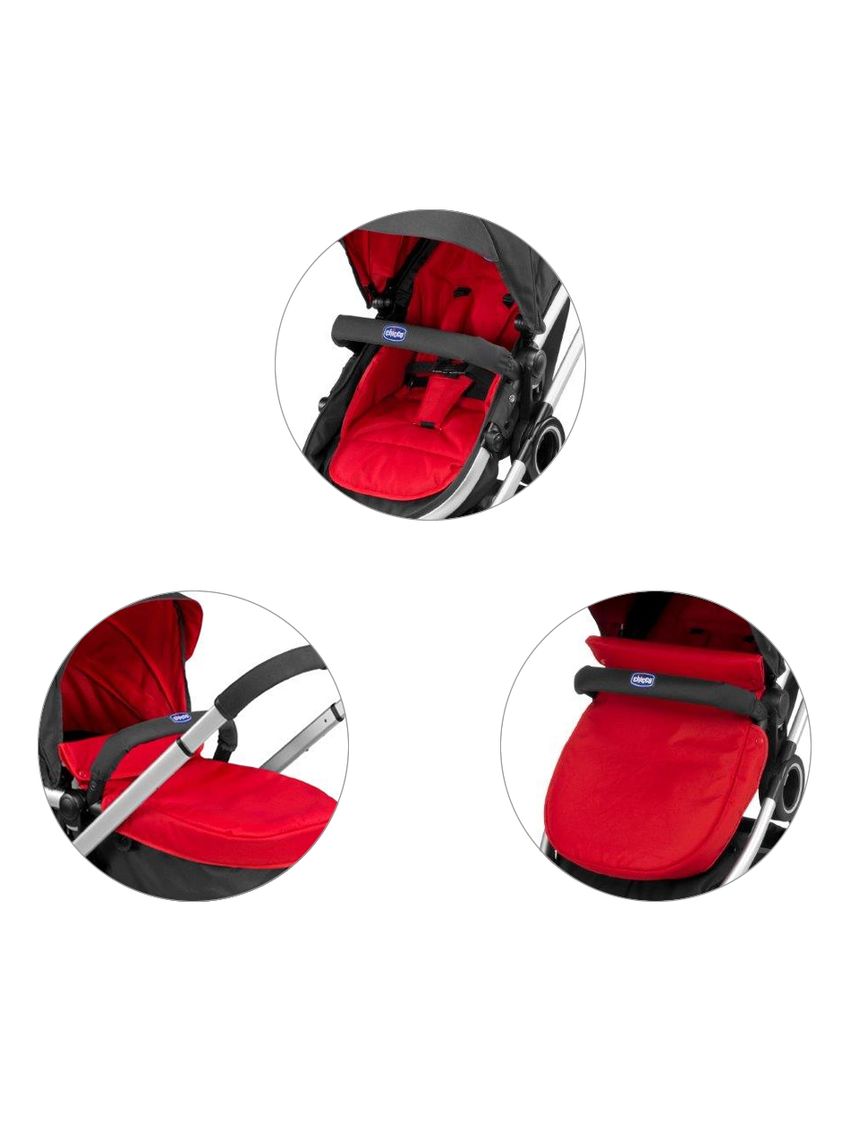 Chicco σετ υφάσματα και κουκούλα για καρότσι urban-red wave 7079358930000 - Chicco