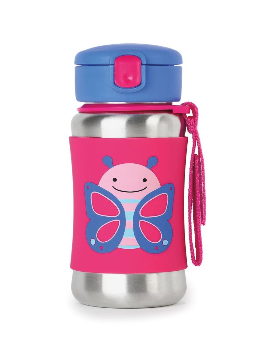 Skip hop zoo stainless steel παγούρι με καλαμάκι 350ml butterfly 29-2903011-05 - SKIP HOP