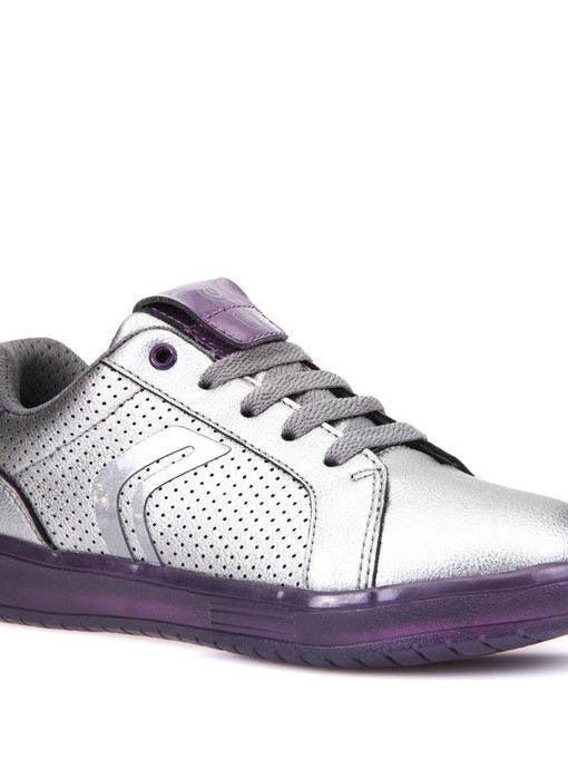 Sneakers geox j kommodor girl ασημί για κορίτσι - Geox