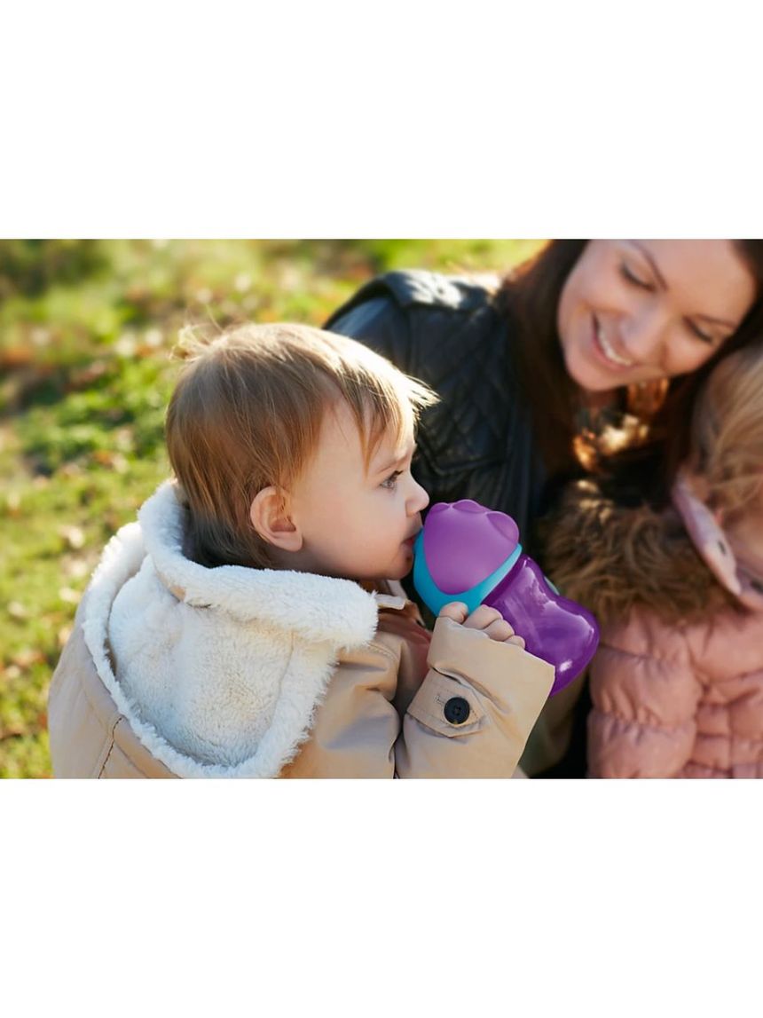 Philips avent εκπαιδευτικό ποτηράκι με καλαμάκι 200ml μωβ scf796/02 - Philips Avent