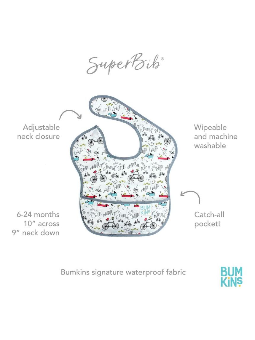 Bumkins αδιάβροχη σαλιάρα urban birds 6-24m 3303115 - BUMKINS