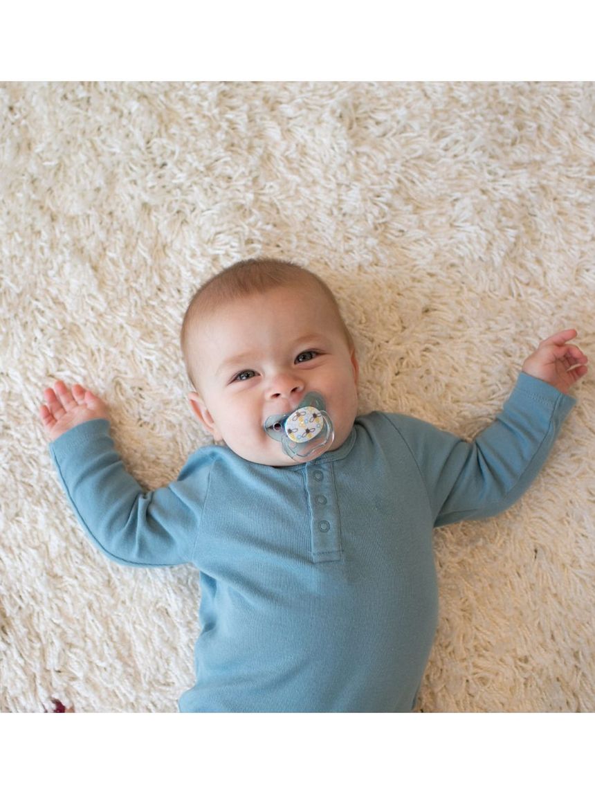 Dr. brown’s πιπίλες με θήλη σιλικόνης 2τμχ prevent contoured shield 0-6m μπλε pv-12402 - Dr Browns