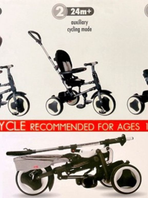 Qplay rito eva wheels γκρι σπαστό τρίκυκλο ποδηλατάκι 01-1212037-01 - QPLAY