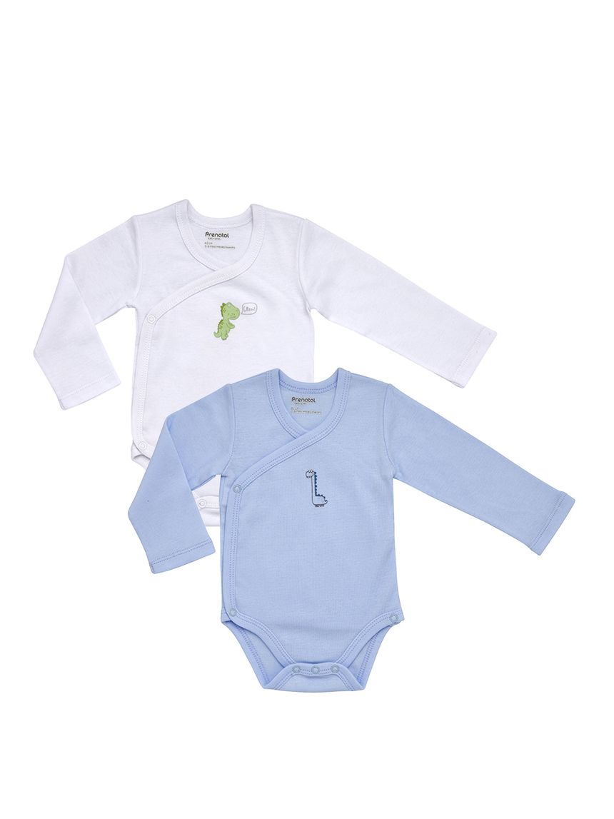 κορμάκια μακρυμάνικα πακέτο x2 τεμ. για αγόρι - Prénatal