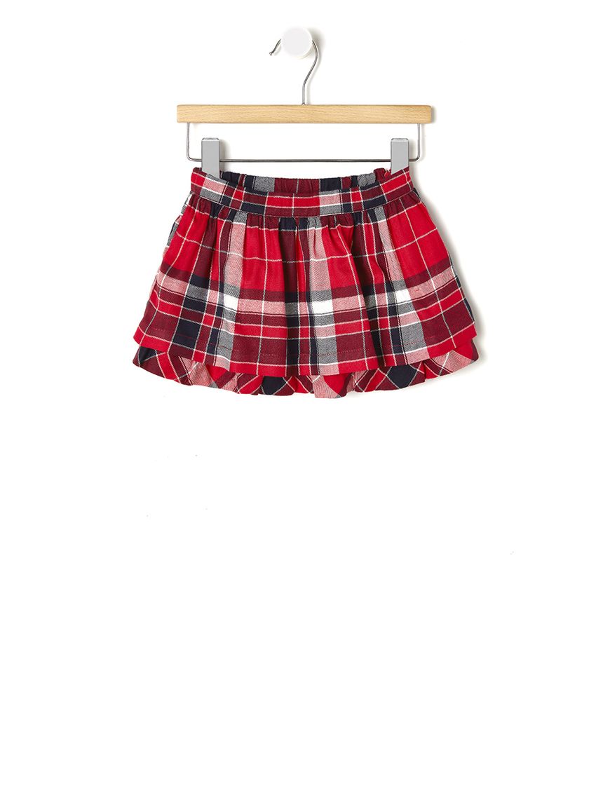 βρεφική φούστα καρό κόκκινη με lurex για κορίτσι - Prénatal