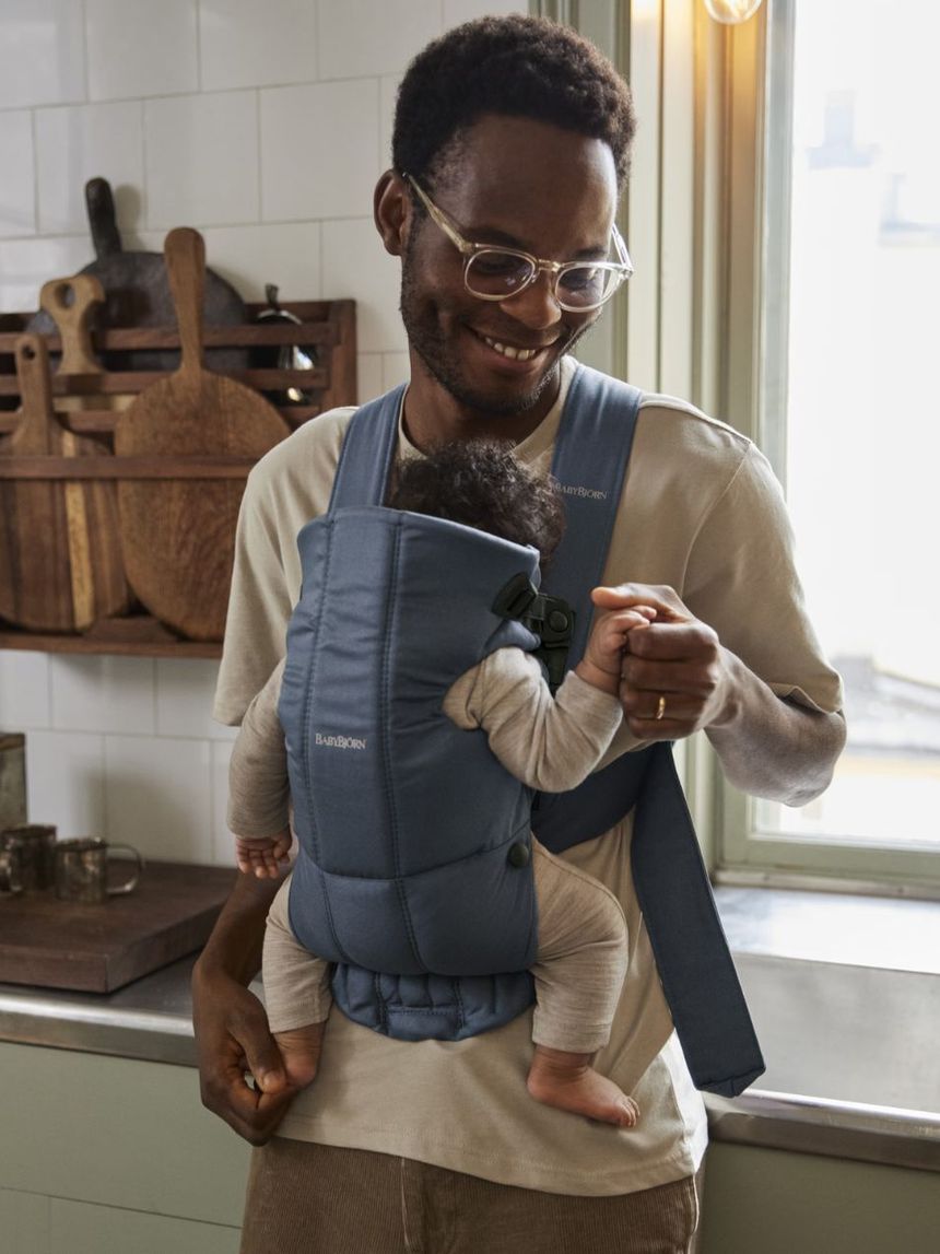 Babybjörn μάρσιπος mini woven vintage indigo 021074 - Baby Bjorn
