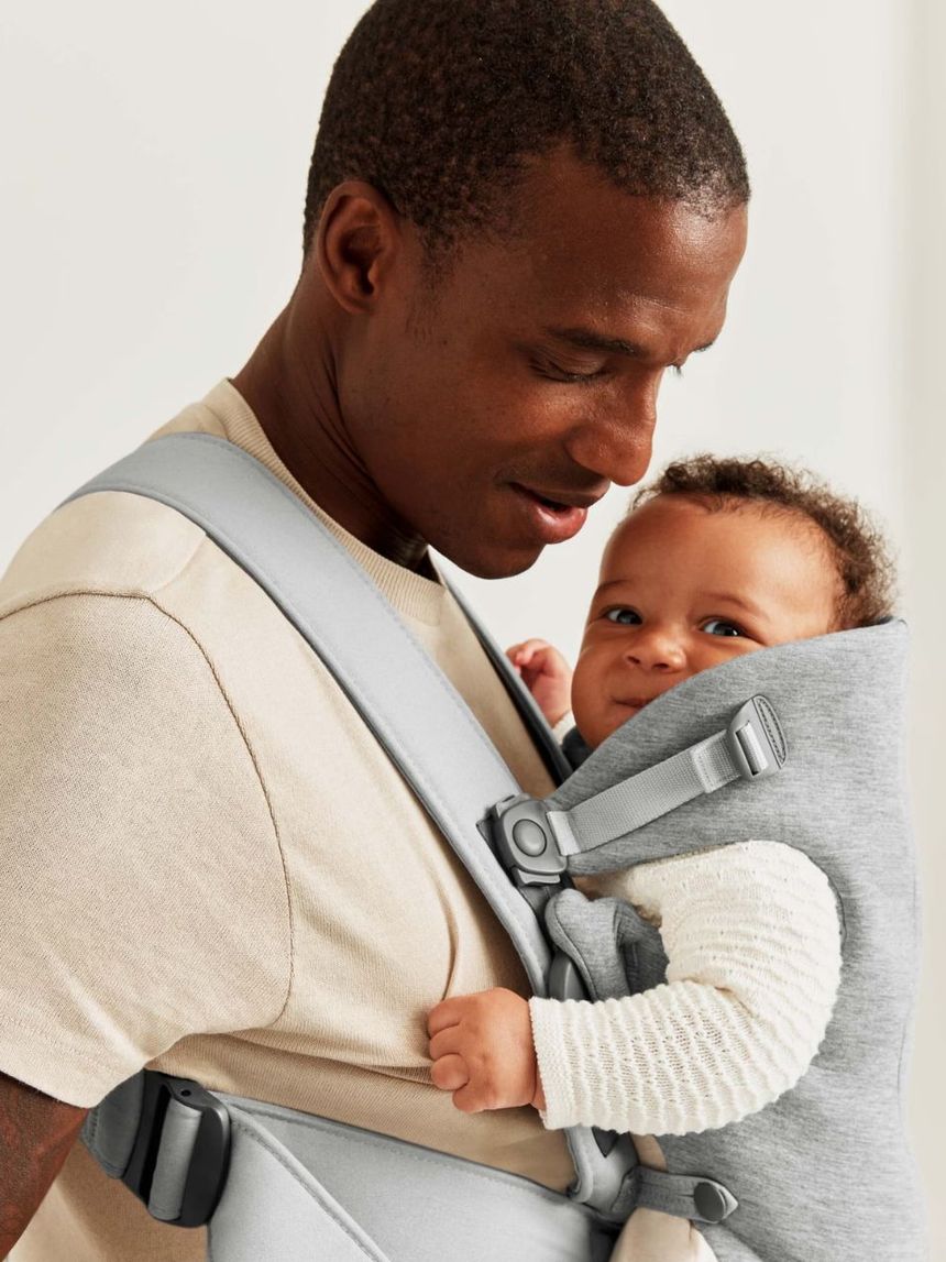 Babybjörn μάρσιπος mini 3d jersey light grey 021072 - Baby Bjorn