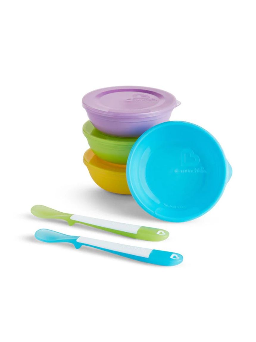 Munchkin love a bowls σετ 4 μπολ φαγητού και 2 κουταλάκια 12106 - Munchkin