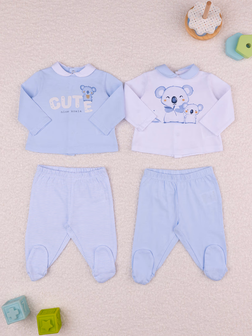 βρεφικά σετ μπλούζες και γκέτες με πάντα για αγόρι - Prénatal