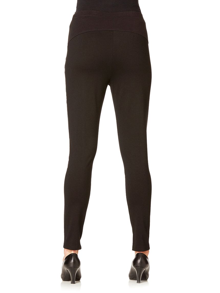 γυναικείο κολάν μαύρο με ένθετα απο δερματίνη - Prénatal