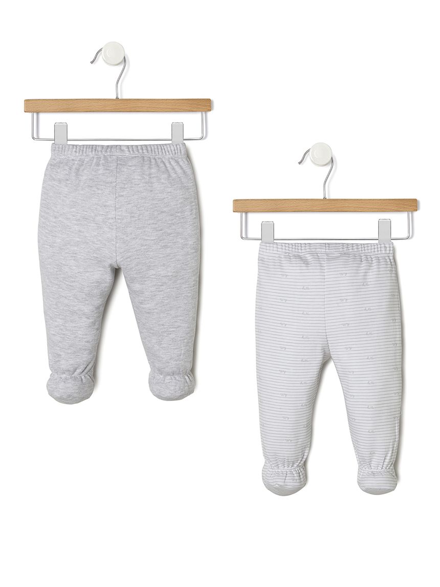 σετ interlock πακέτο χ2 γκρι-λευκό unisex - Prénatal