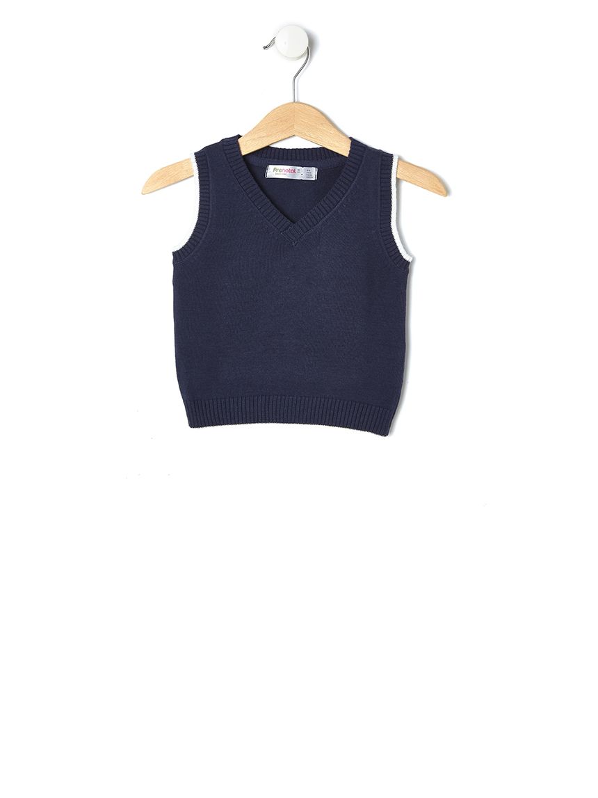 γιλέκο - καζάκα πλεκτό μπλε για αγόρι - Prénatal