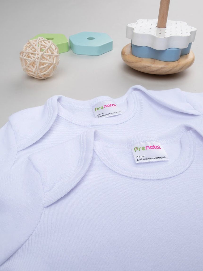 βρεφικά κορμάκια κοντομάνικα πακέτο x2 τμχ unisex - Prénatal