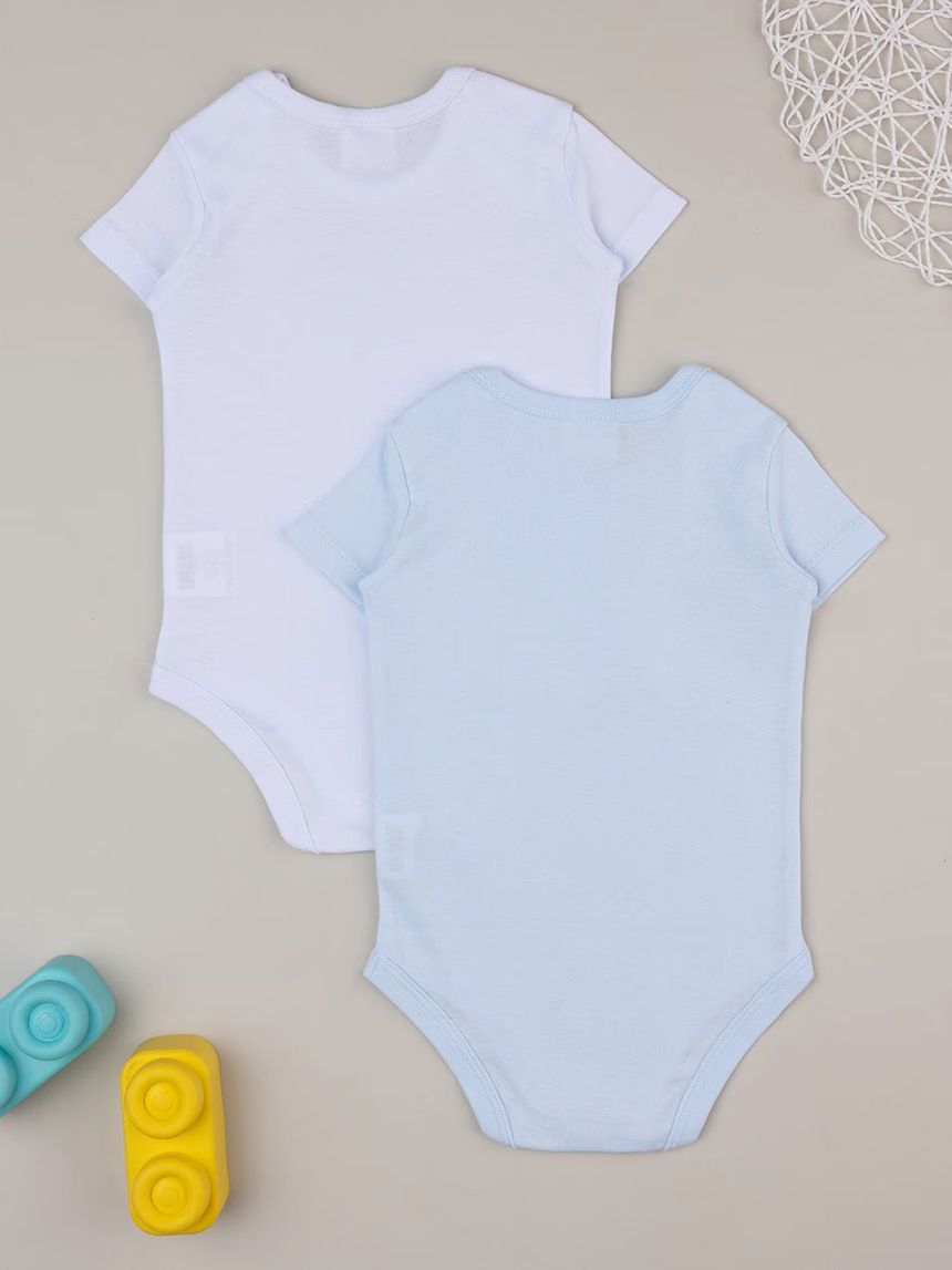 βρεφικά κορμάκια κοντομάνικα πακέτο x2 τμχ για αγόρι - Prénatal
