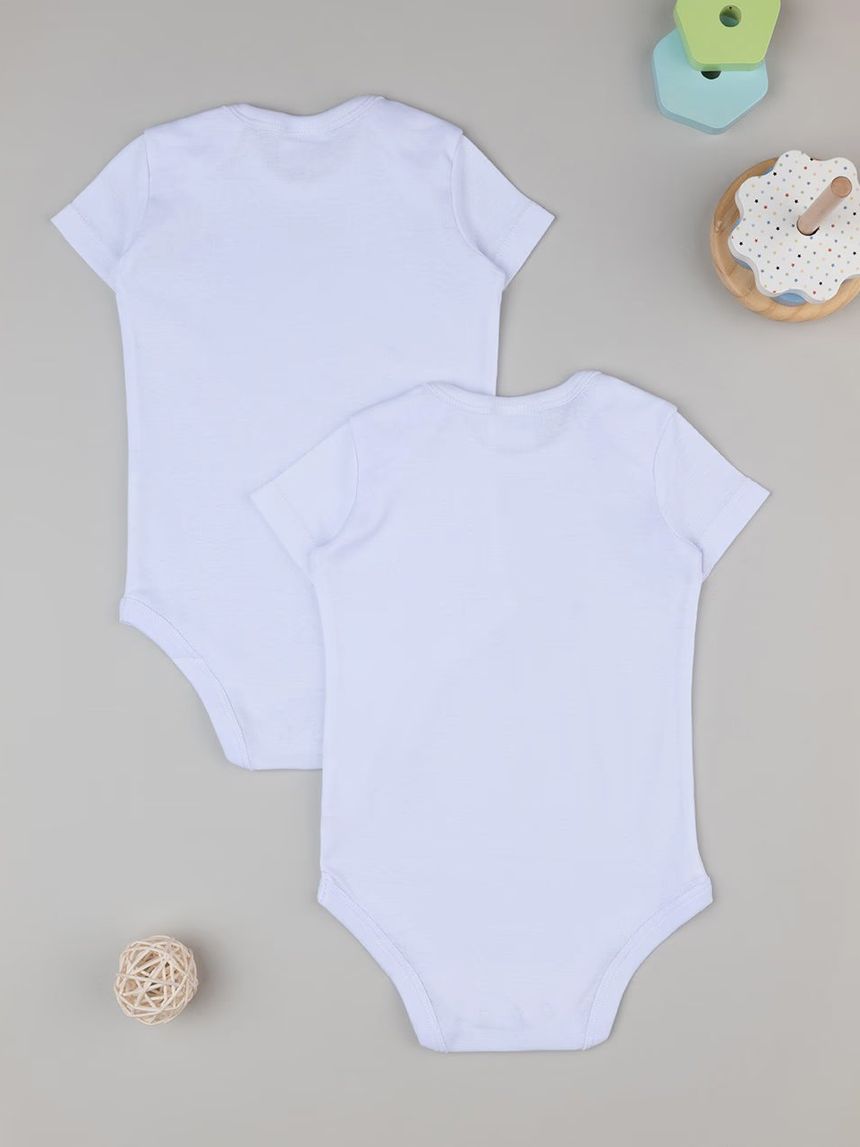βρεφικά κορμάκια κοντομάνικα πακέτο x2 τμχ unisex - Prénatal