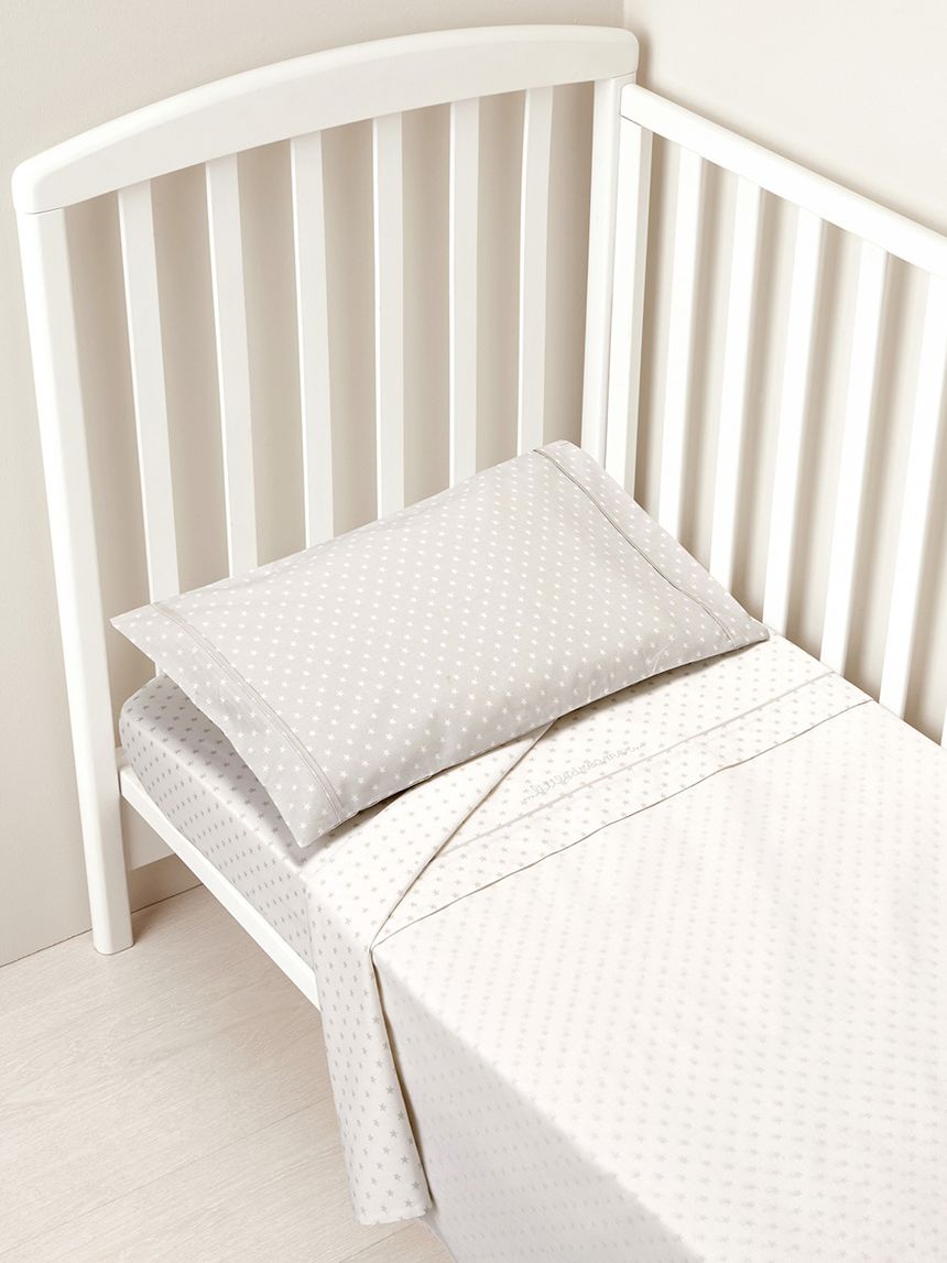 σετ για κρεβατι 3τεμ. λευκο/γκρι - Prénatal