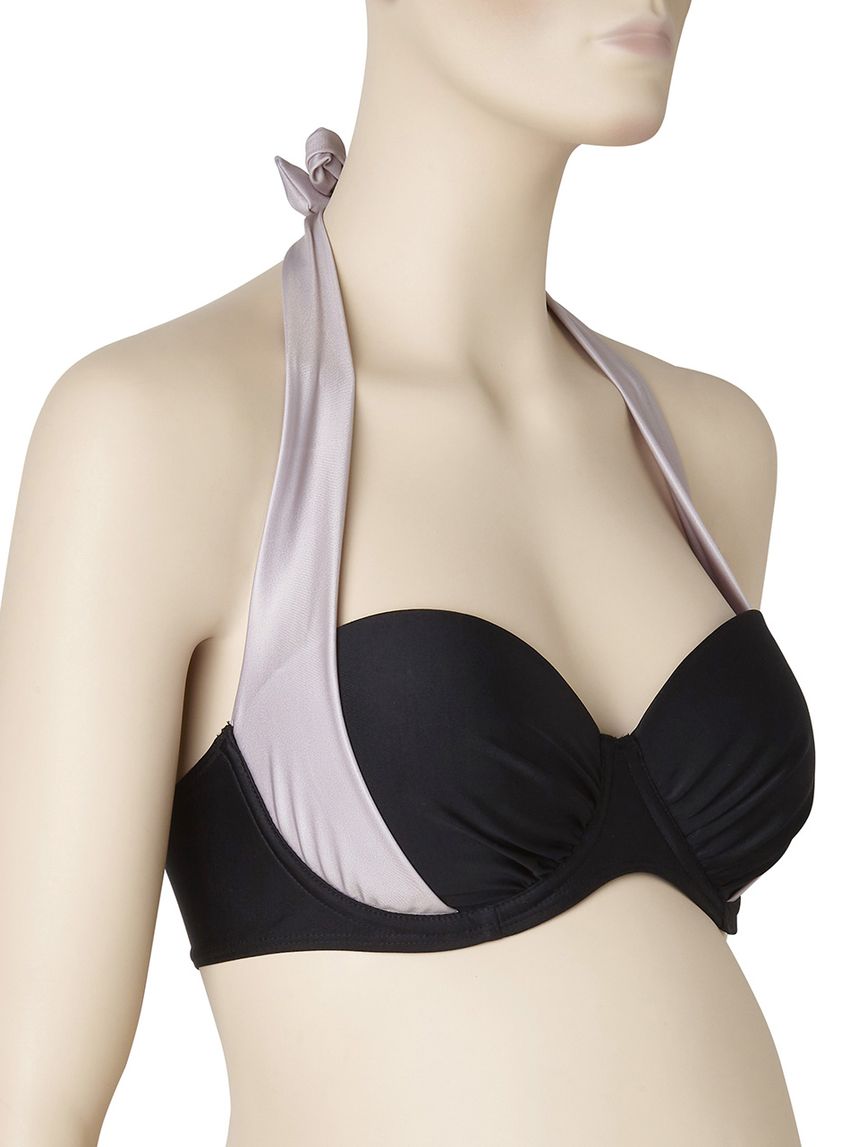 γυναικείο μαγιό σουτιέν μαύρο/μπεζ - Prénatal