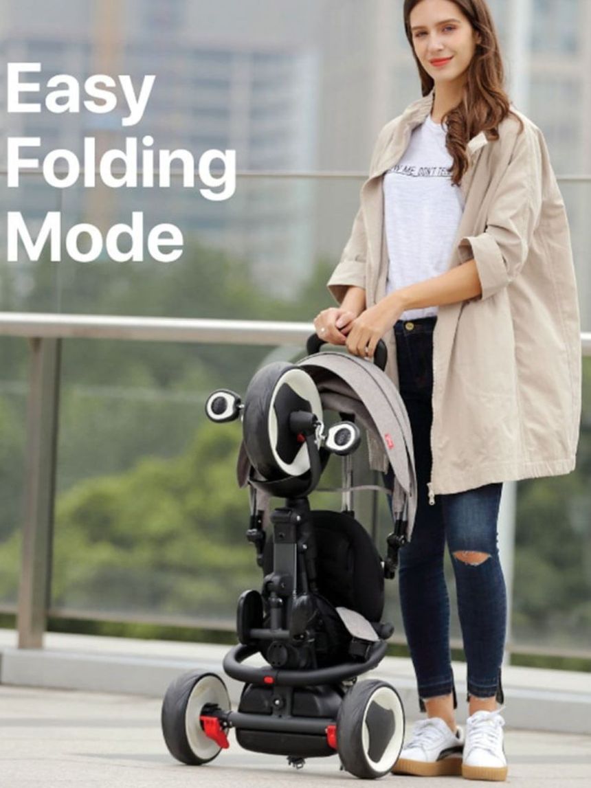 Qplay rito eva wheels σπαστό τρίκυκλο ποδηλατάκι grey 01-1212037-01 - QPLAY