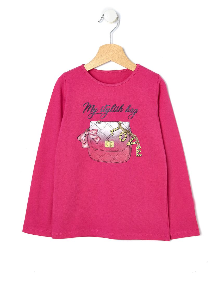 T-shirt jersey me σταμπα φουξια - Prénatal