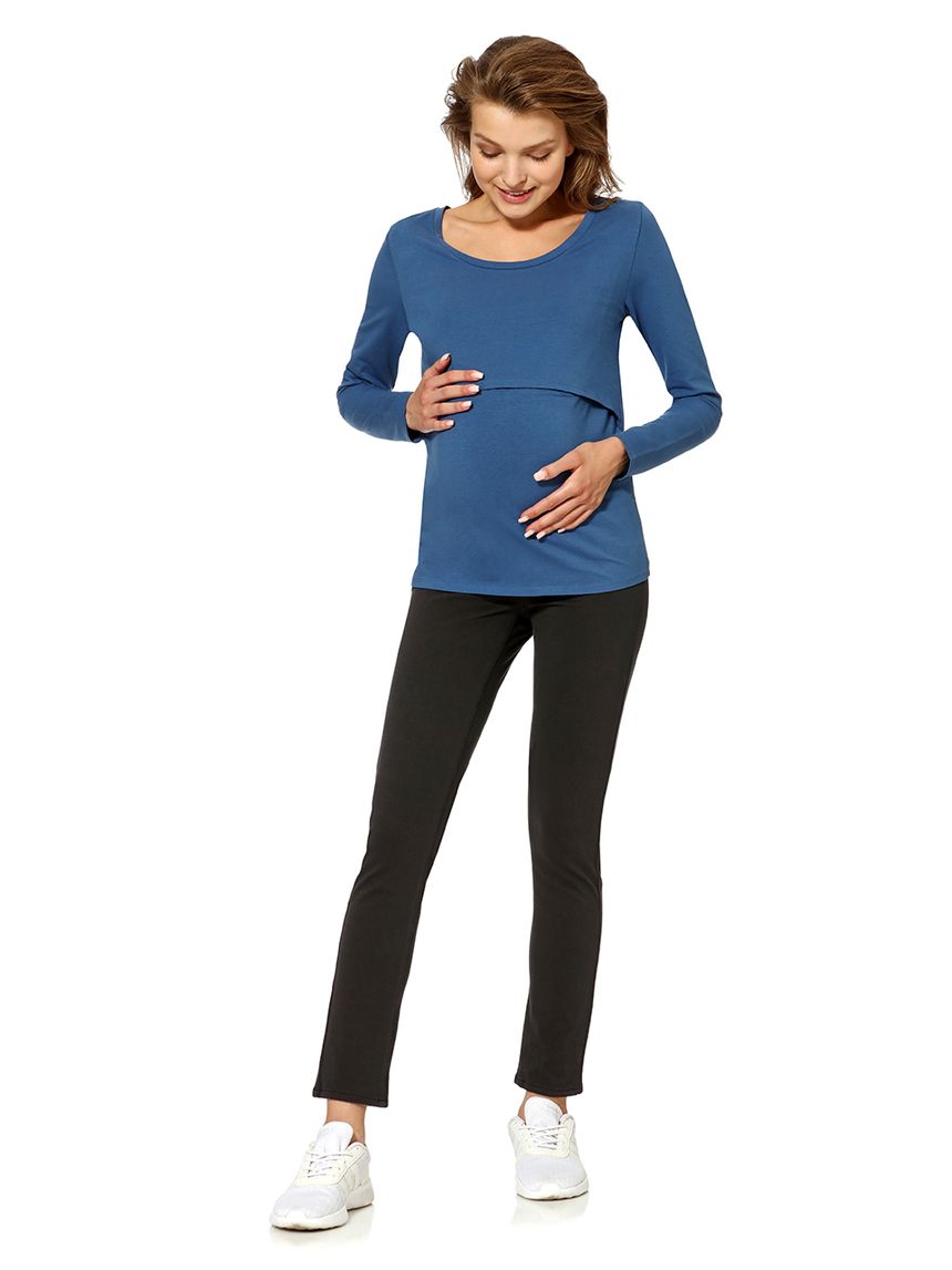 γυναικείο παντελόνι εγκυμοσύνης twill σκούρο γκρι - Prénatal