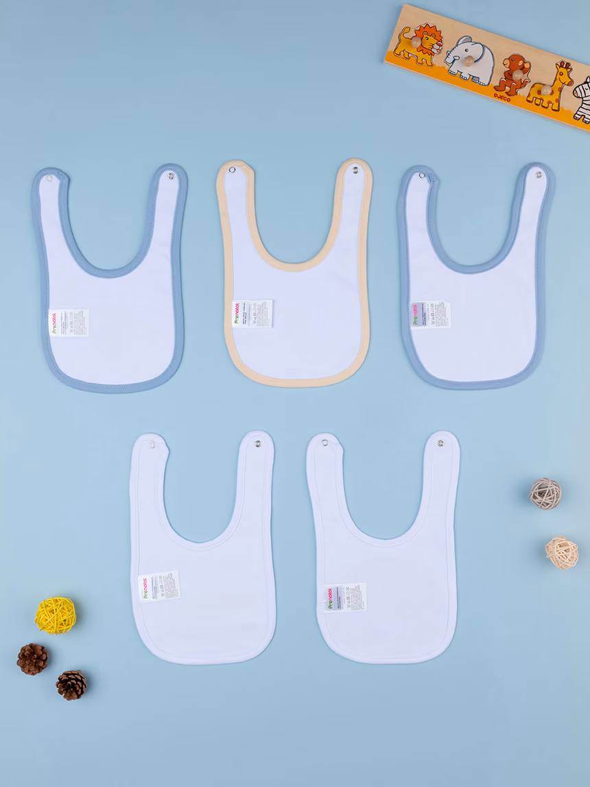 βρεφικές σαλιάρες βαμβακερές jungle πακέτο x5 για αγόρι - Prénatal