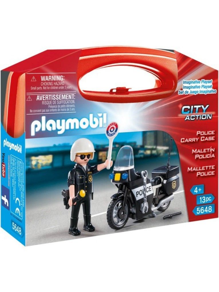 Playmobil βαλιτσάκι αστυνόμος με μοτοσικλέτα - Playmobil