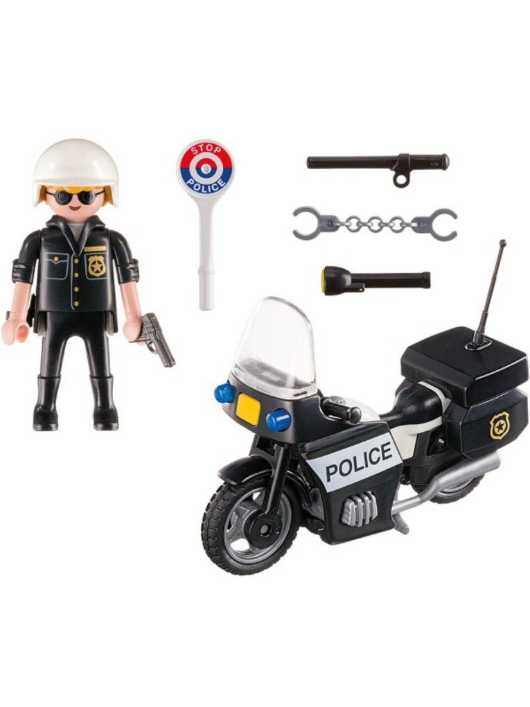 Playmobil βαλιτσάκι αστυνόμος με μοτοσικλέτα - Playmobil