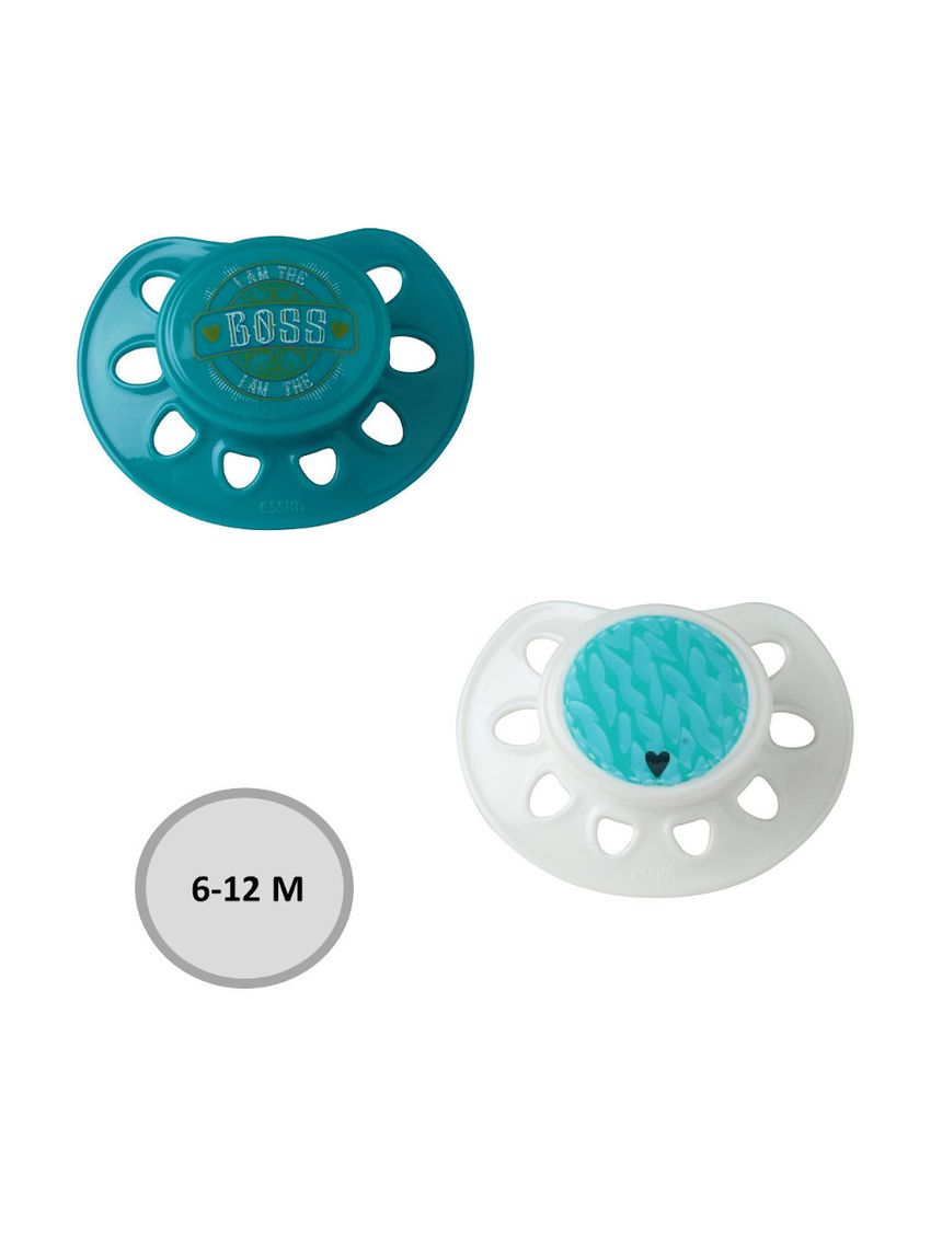 That's love - πιπίλες σιλικόνης i'm boss 6-12 μηνών 2τμχ, γαλάζιο/λευκό - That's Love