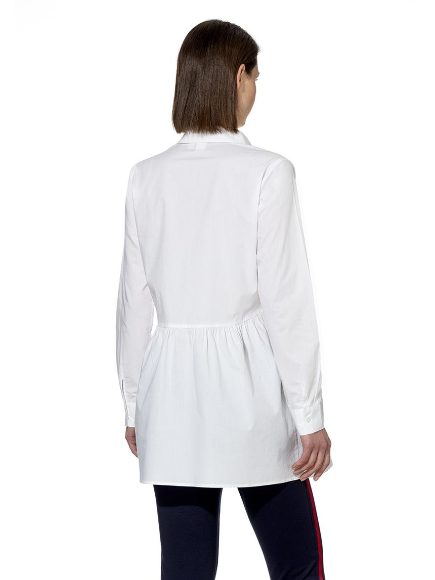 γυναικείο πουκάμισο κλασικό μακρύ λευκό - Prénatal