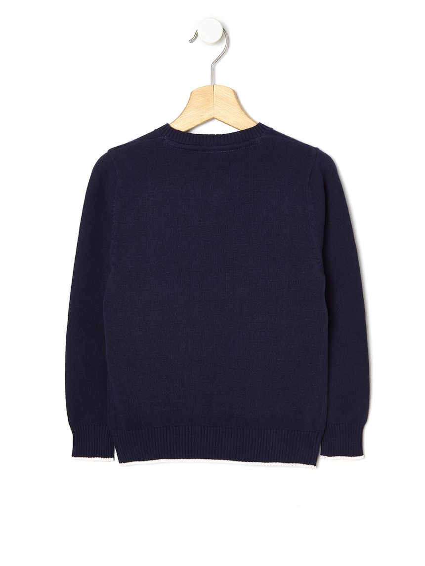 πλεκτή μπλούζα μπλε για αγόρι 640734 - Prénatal