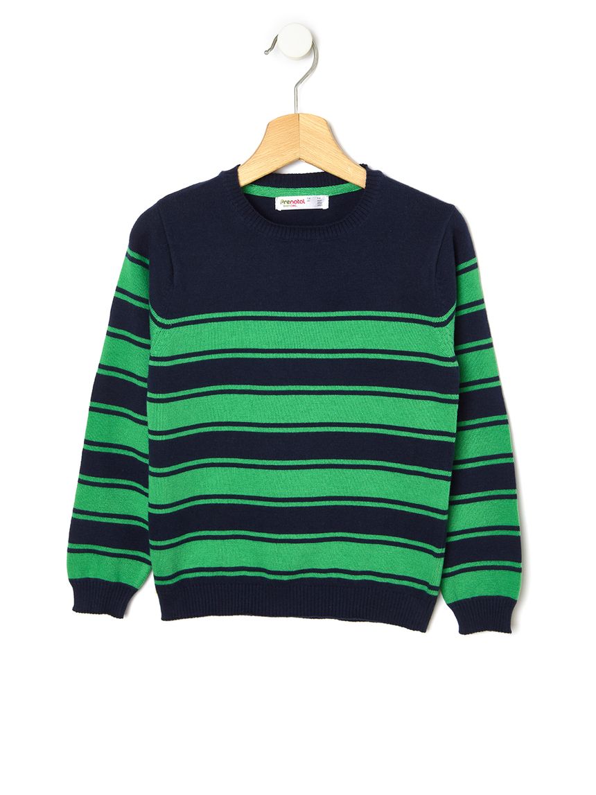 πλεκτή μπλούζα μπλε με ρίγες - Prénatal