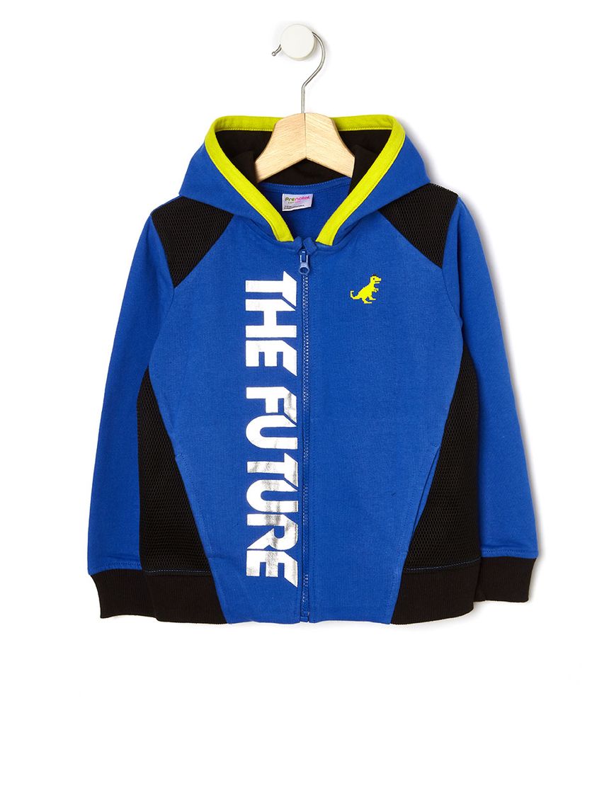 ζακέτα φούτερ με κουκούλα mπλε για αγόρι - Prénatal