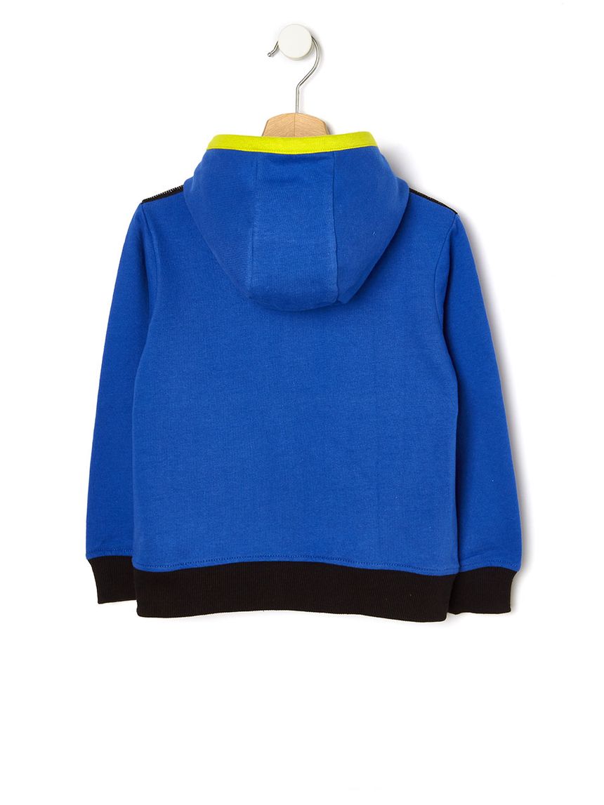 ζακέτα φούτερ με κουκούλα mπλε για αγόρι - Prénatal