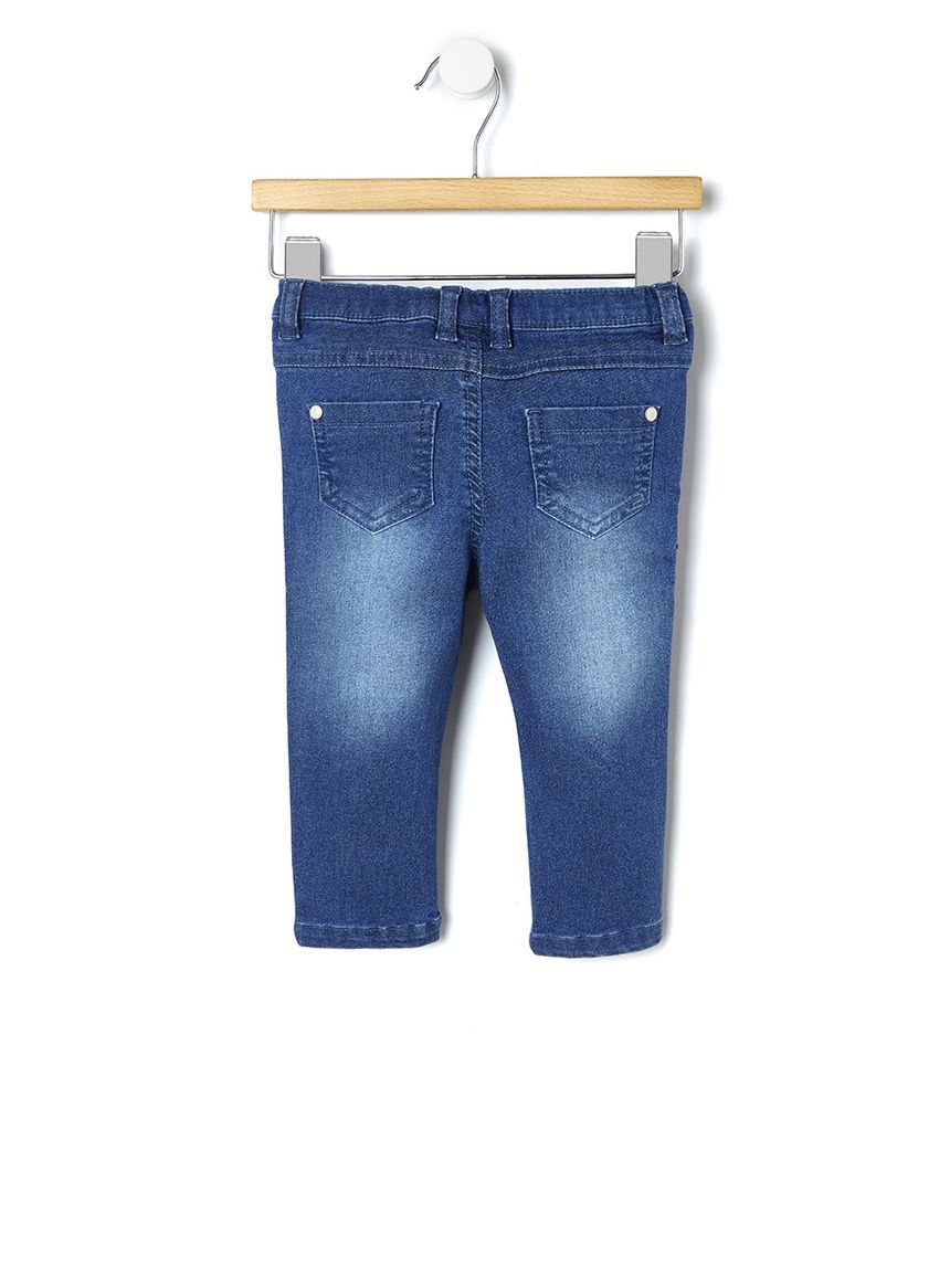 παντελόνι denim με κέντημα για κορίτσι - Prénatal