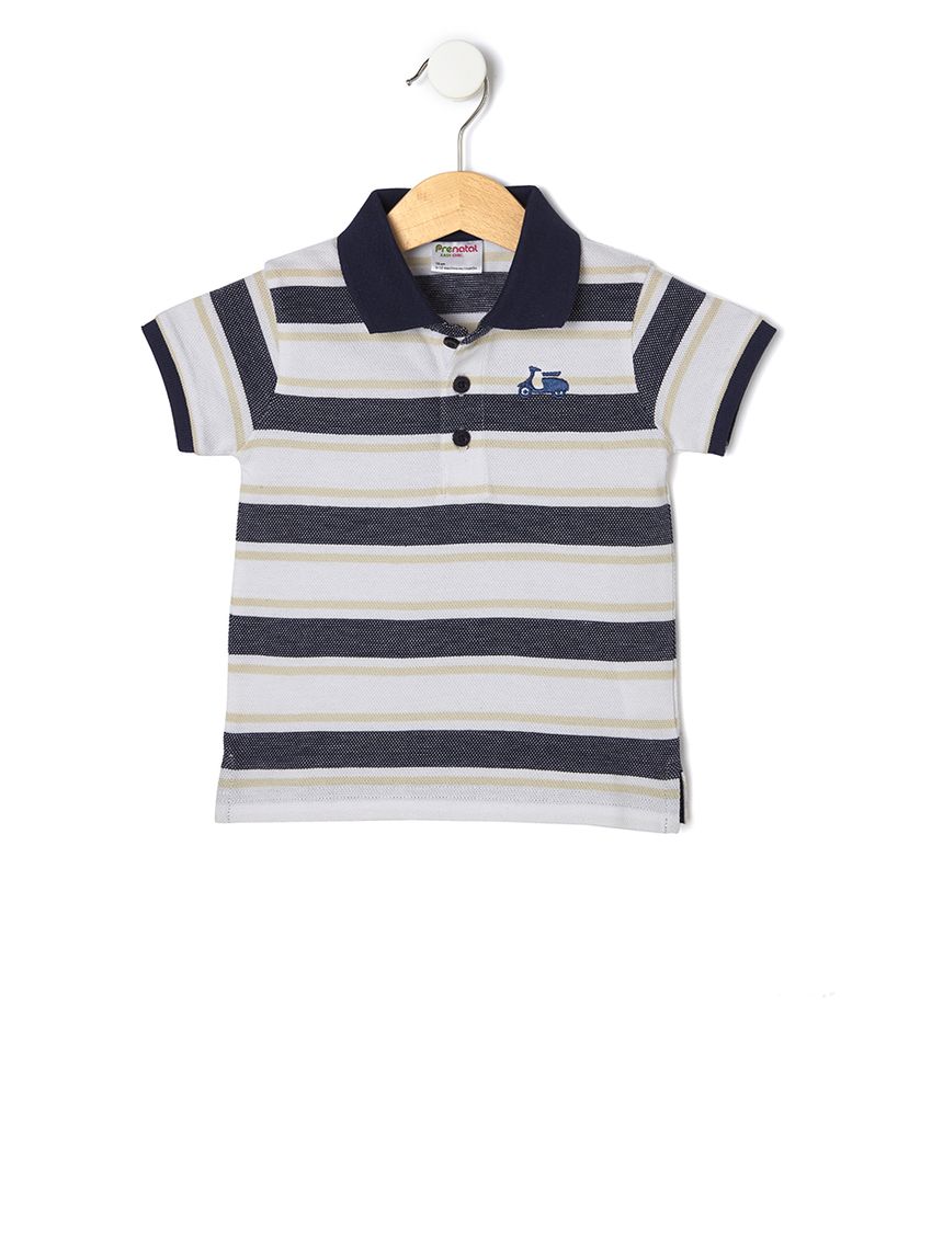 T-shirt πόλο πικέ ριγέ για αγόρι - Prénatal