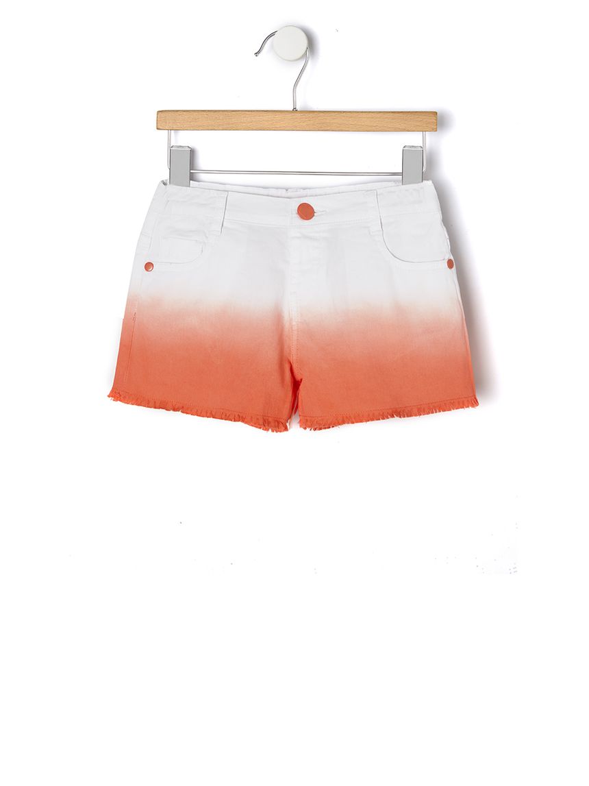 σορτς λευκό και πορτοκαλί ντεγκραντέ για κορίτσι 650616 - Prénatal