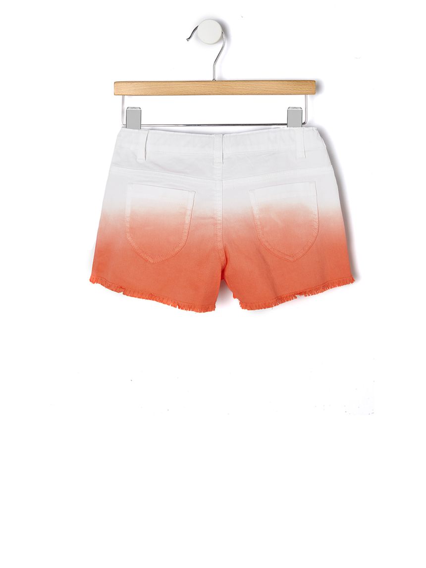 σορτς λευκό και πορτοκαλί ντεγκραντέ για κορίτσι 650616 - Prénatal