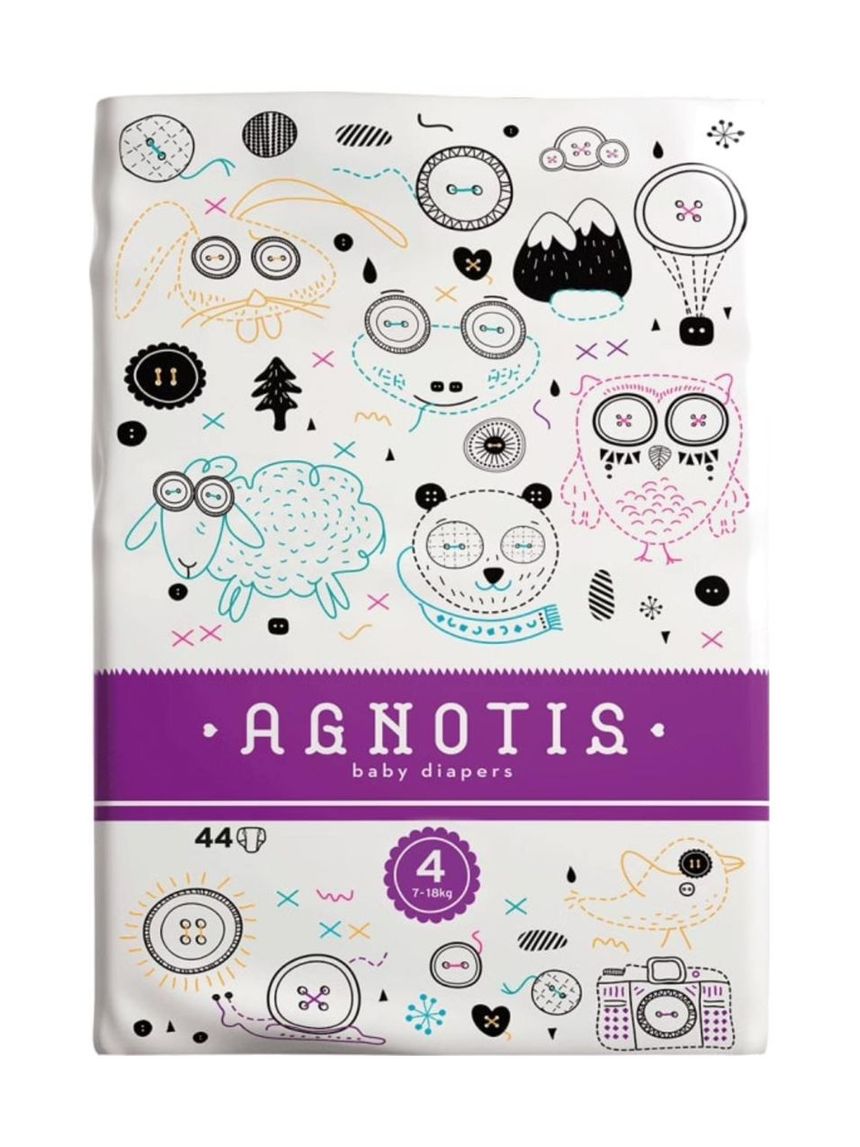 Agnotis βρεφικές πάνες no 4 (7-18kg) 44τμx ag4 - Agnotis