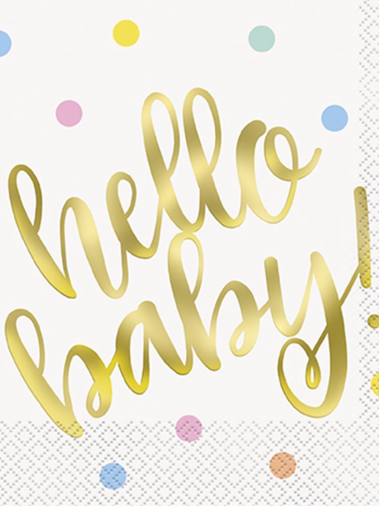 Hello baby - χαρτοπετσετες 16 τεμ - UNIQUE