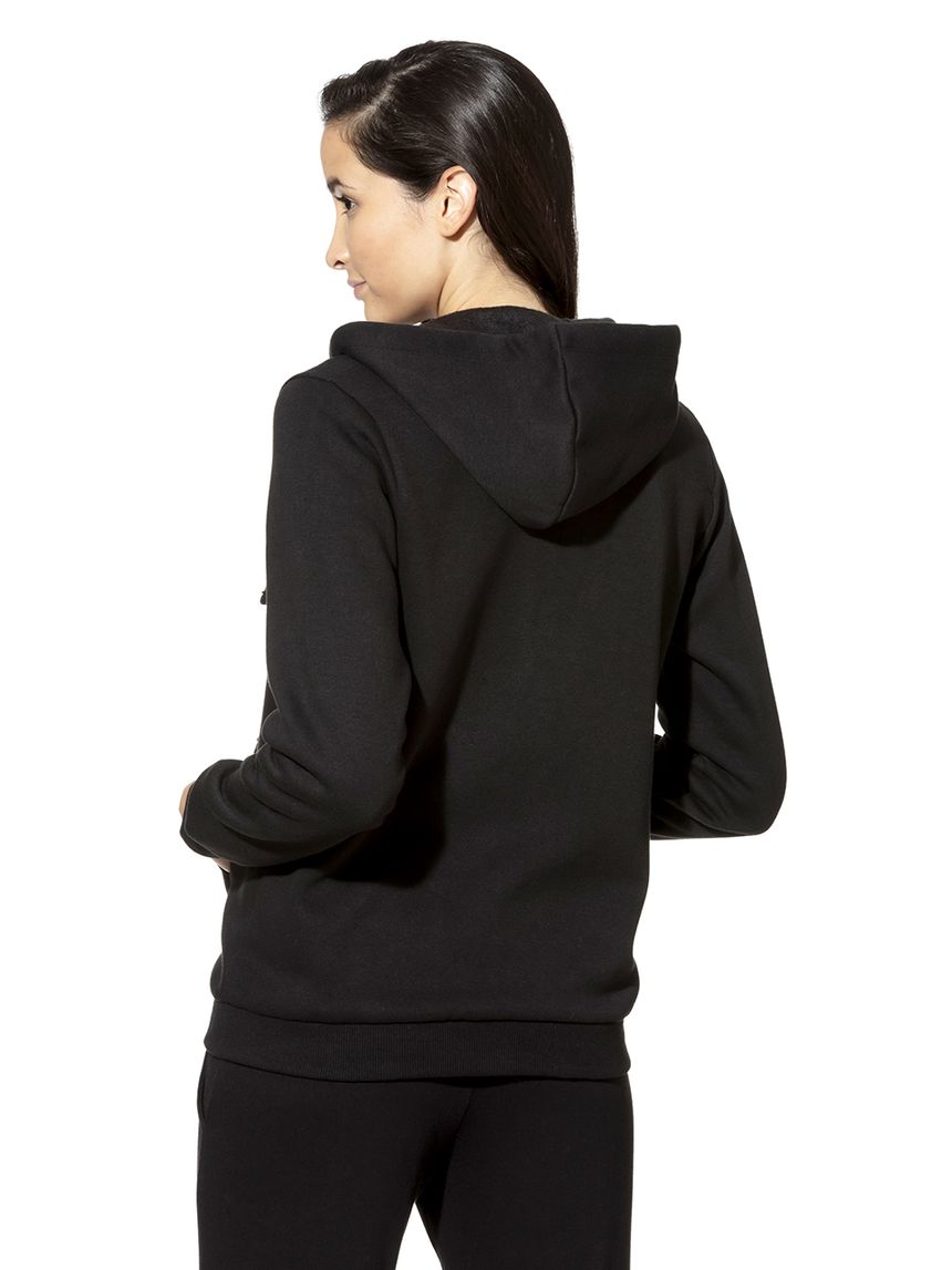 γυναικεία ζακέτα φόρμας μαύρη με κουκούλα - Prénatal