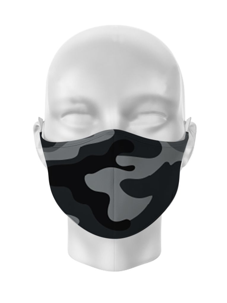 Gift & figures - μάσκα ενηλίκων πολλαπλών χρήσεων camouflage , black/grey - Gift&Figures
