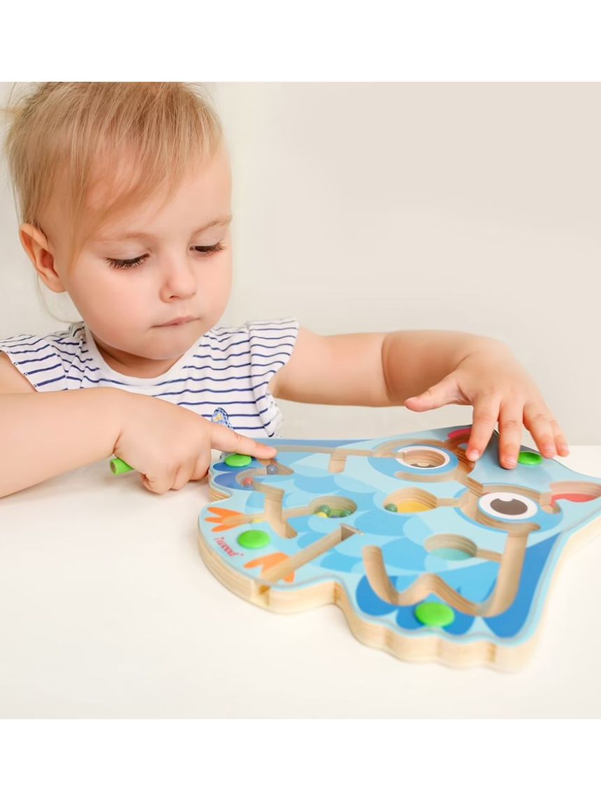 Iwood μαγνητικός λαβύρινθος με μπίλιες: κουκουβάγια - iwood