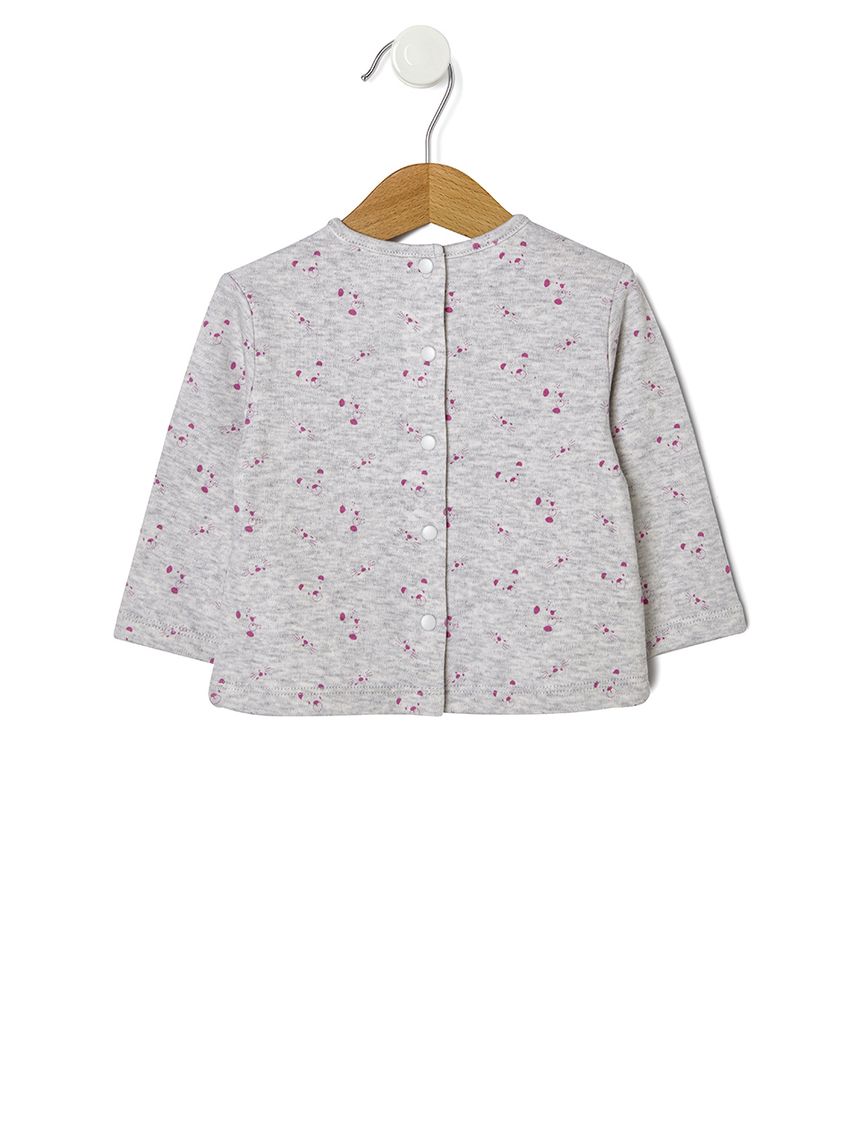 μπλούζα μακρυμάνικη funny animals γκρι για κορίτσι - Prénatal