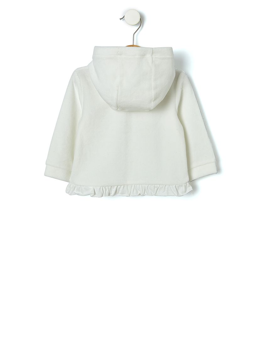 ζακετάκι με κουκούλα κρεμ funny για κορίτσι - Prénatal