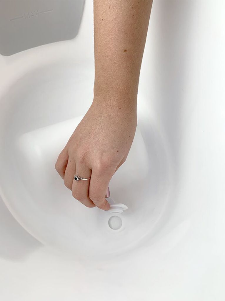 μπανάκι shnuggle white-grey με τάπα - SHNUGGLE