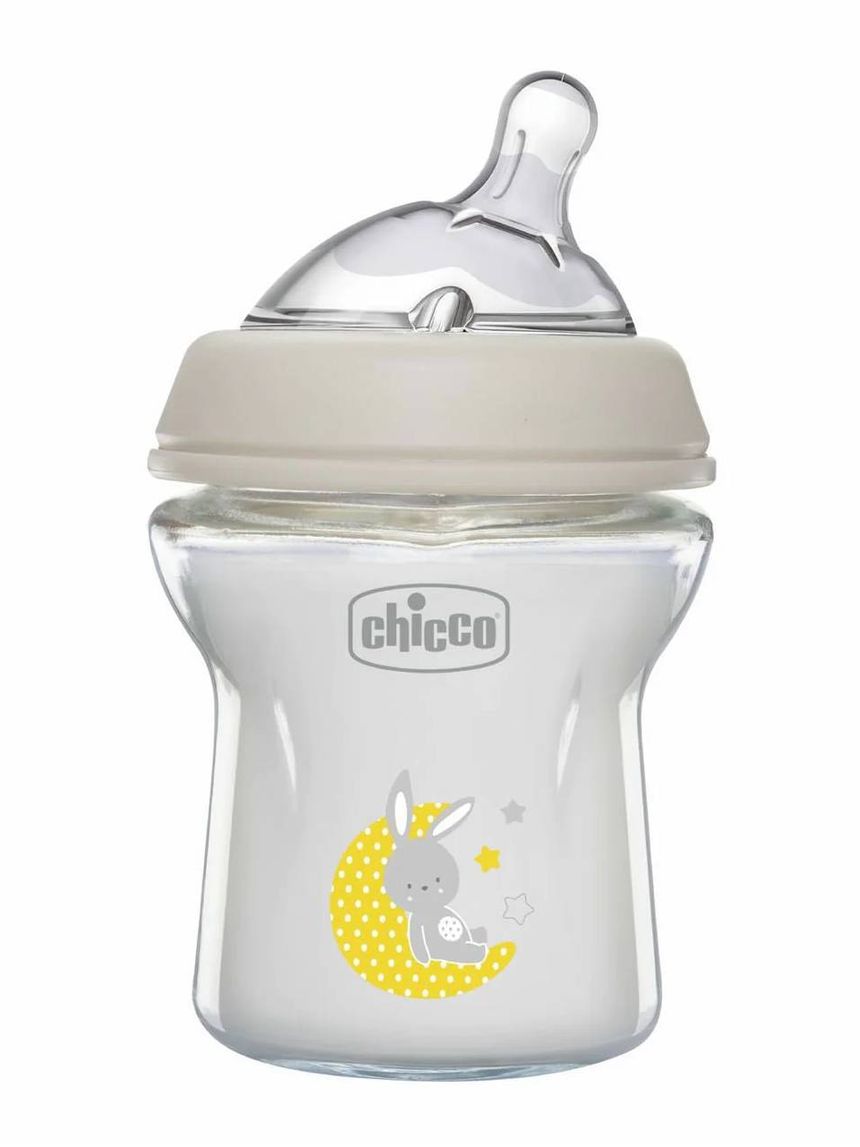 Chicco μπιμπερό γυάλινο natural feeling 150 ml θηλή σιλικόνης 0+ - Chicco