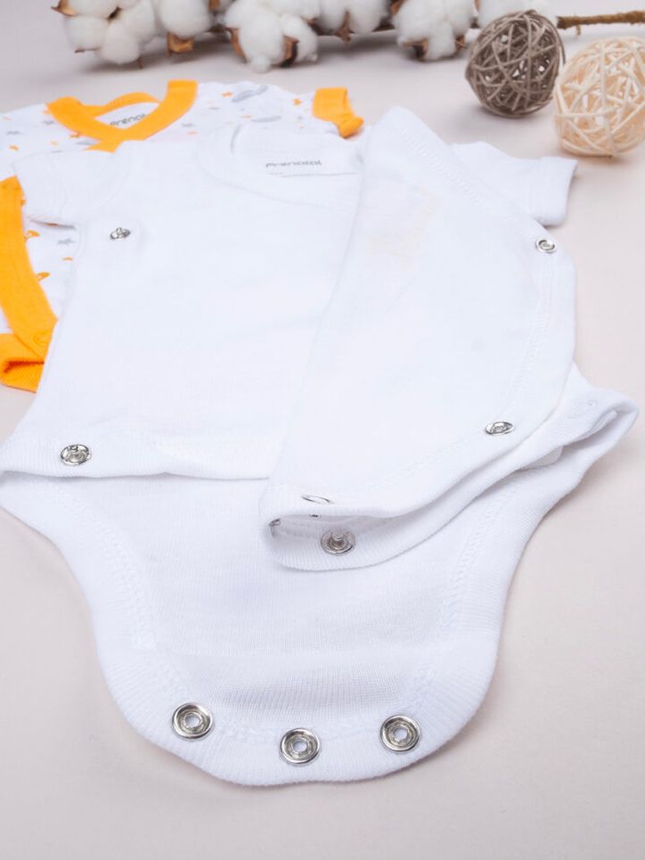 βρεφικά κορμάκια πακέτο x2 με ζωάκια unisex - Prénatal