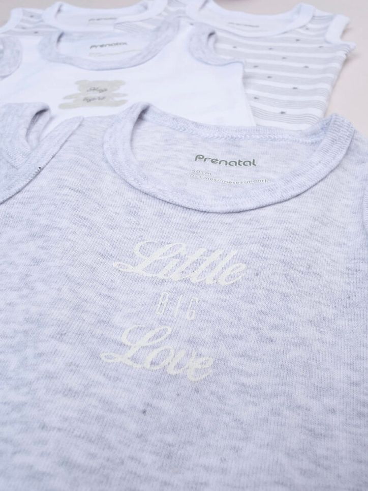 βρεφικά κορμάκια με αστεράκια πακέτο x5 unisex - Prénatal