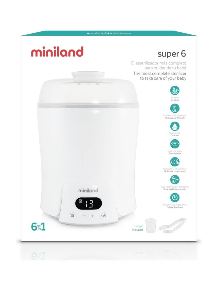 Miniland αποστειρωτής-θερμαντήρας-ατμομάγειρας super 6 ml89233 - Miniland