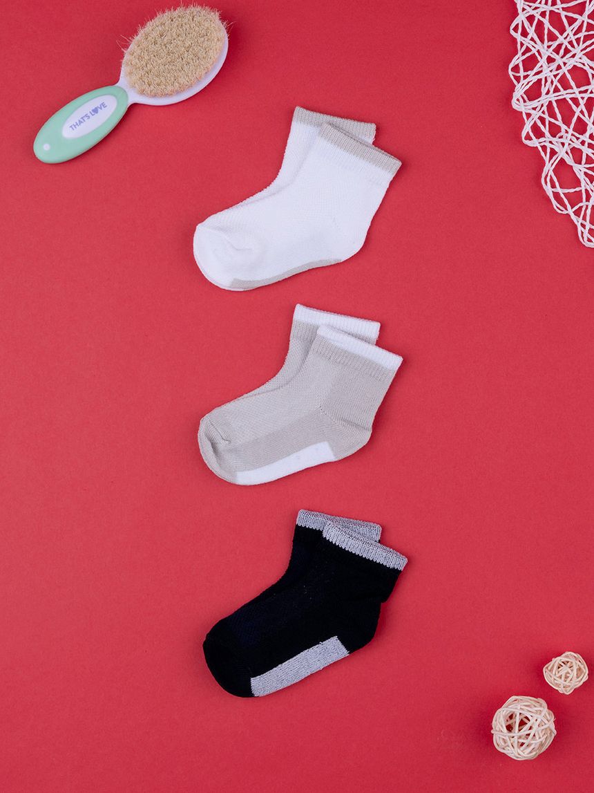 βρεφικές κάλτσες πακέτο x3 τμχ για αγόρι - Prénatal